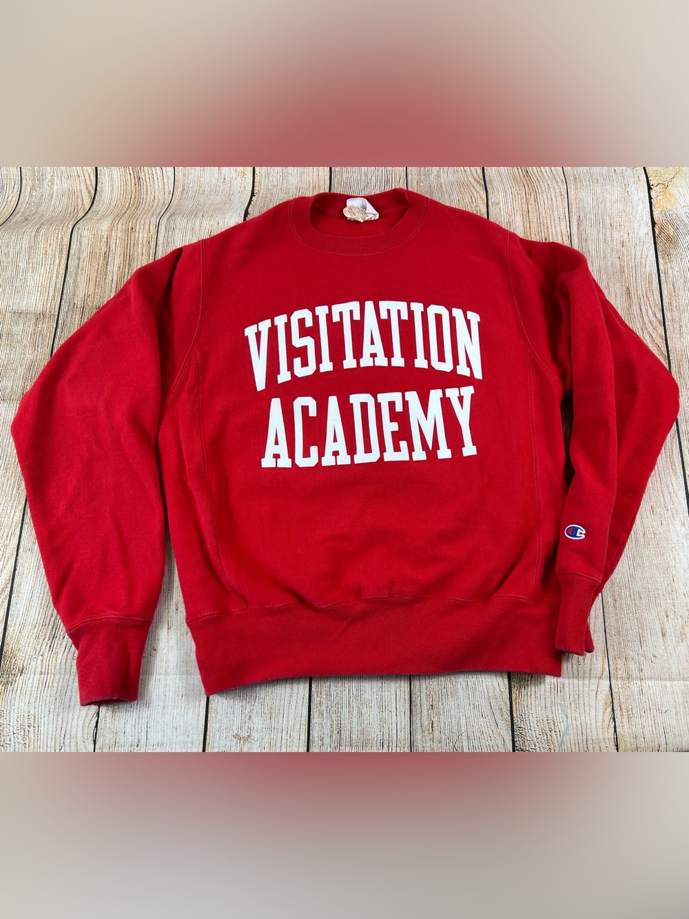 Champion Reverse Weave Red Visitation Academy Sweatshirt Size Small